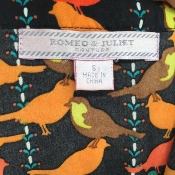 Romeo and Juliet bird dress fall colors high low mini Small BoxS - Picture 3 of 7
